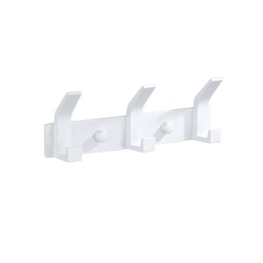 Imagem de Prateleiras suspensas Ganchos de suspensão modernos, suporte de alumínio para armazenamento, porta de banheiro, cabide para casacos, montagem na parede(Branco,X-Small)