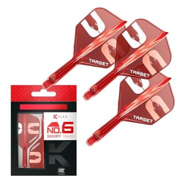 Imagem de Target Darts Nathan Aspinall "ASP" K-Flex Flight & Shaft System, Vermelho | No.6 Kflex – Voos e Eixos Curtos (19 mm) All-in-One K Flex, Acessórios de Dardos Profissionais