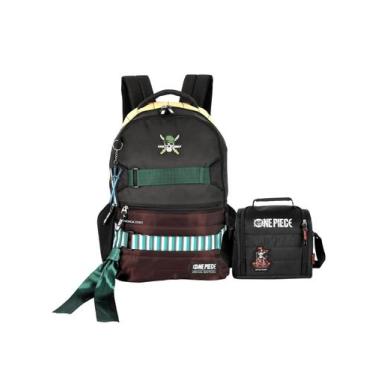 Imagem de Kit One Piece Mochila De Costas Laptop + Lancheira Luxo - Luxcel, pret