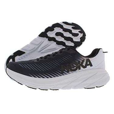 Imagem de HOKA Tênis de corrida masculino, Preto, branco, 42