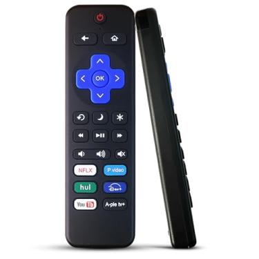 Imagem de Substituição de controle remoto universal – compatível com TVs TCL/Hisense/Onn Roku – Controle remoto de TV recarregável USB-C com 6 teclas de atalho e controle de volume (não compatível com Roku