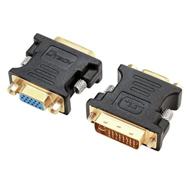 Imagem de DTECH Adaptador DVI para VGA 24 + 1 pino DVI-D macho para conversor fêmea VGA conector de vídeo 1080p para monitor e projetor de computador
