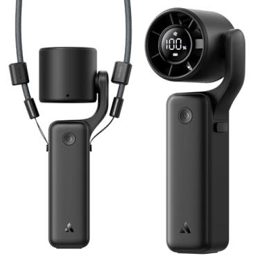 Imagem de Aecooly Ventilador turbo portátil portátil ultra-bolso, fluxo de ar cardan de 5 marchas, até 17 horas de trabalho, mini ventilador operado por bateria pessoal recarregável por USB, para viagem/ar