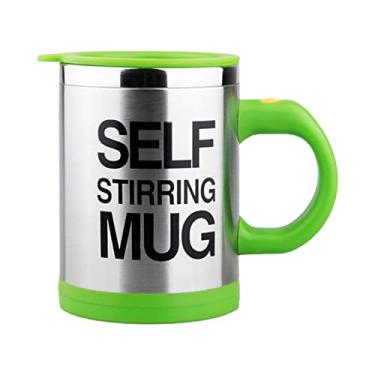 Imagem de Caneca de Mistura Automática 400mL com Tampa Elétrica Aço Inoxidável para Café Leite Cacau Chocolate Quente Chá