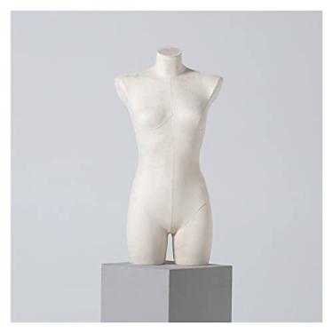 Imagem de Manequim Torso Capa de Tecido Feminino Manequim Modelo Torso Forma de Vestido - Mostra de Artesanato, Fotos ou Design, Fácil de Usar e Armazenar Formato de Vestido (Rosa) (Bege)