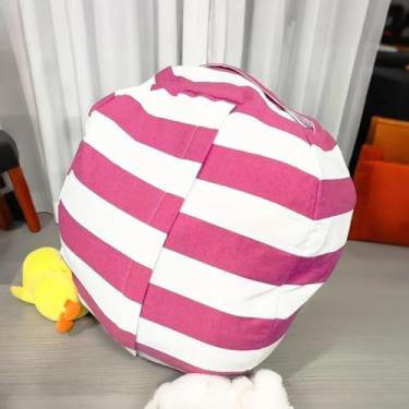 Imagem de Pufe criativo sofá grande capacidade cobertor de algodão armazenamento zíper bolsa de viagem multifuncional bolsa de armazenamento (rosa vermelha)