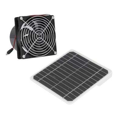 Imagem de AYNEFY Ventilador de Exaustão Movido a Energia Solar, 50W 12V Monocristalino, Kit de Painel de 6,5 Polegadas Com Rede Protetora, Ventilador Elétrico de Trabalho Ininterrupto 24 Horas