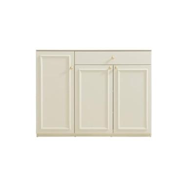 Imagem de PPALORTEX Sapateira para porta de casa armário de sapatos integrado contra parede armário de armazenamento de entrada três portas com gavetas armário de prateleira de sapatos para armário