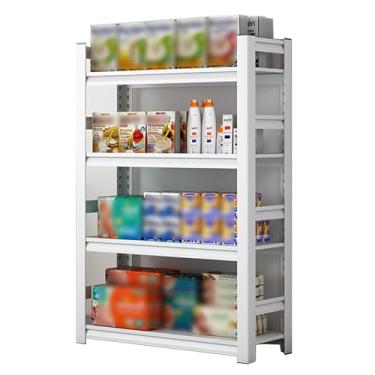 Imagem de Suporte de exibição de farmácia, rack de armazenamento de 160 cm/63 pol de altura para remédios lanches frutas vegetais bebidas brinquedos, prateleira de cozinha de varejo de supermercado (tamanho: 50