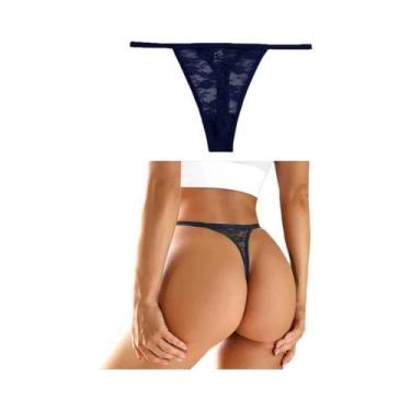 Imagem de Calcinha Sexy Feminina De Cintura Baixa Em Tule, Cor Sólida, T-back, T