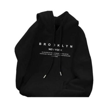 Imagem de Moletom Masculino De Outono Inverno Com Capuz E Estampa Gráfica Brookl