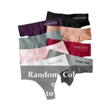 Imagem de Tangas Sem Costura De Cintura Alta Para Mulheres M-2XL, Confortáveis, 