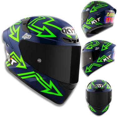 Imagem de Capacete KYT TT Course Manzi Azul e Verde