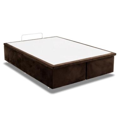 Imagem de Cama Box Baú Solteiro Universal Suede Brown (88x188x35) - Ortobom