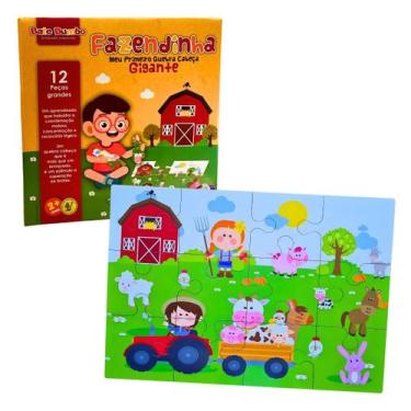 Imagem de Meu Primeiro Quebra cabeça Infantil Gigante Fazendinha Animais da Faze