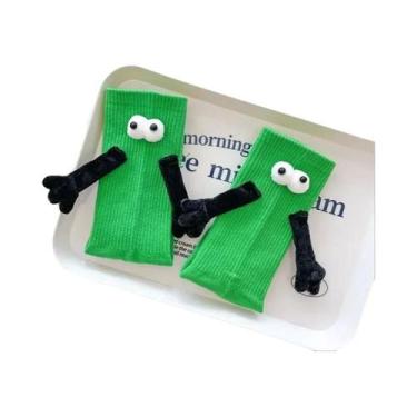 Imagem de Meias Magnéticas Engraçadas De Casal Com Mãos Dadas - Presentes Criati