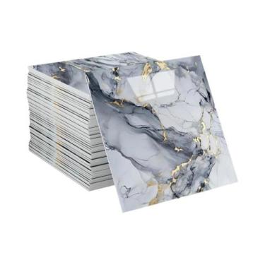 Imagem de Adesivo De Parede De Cerâmica 3D Imitação Mármore 10-50 Peças Papel De