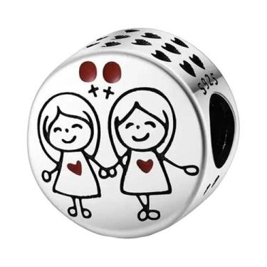 Imagem de Pingentes De Prata Para Casais, Meninos E Meninas, Com Zircônias, Para