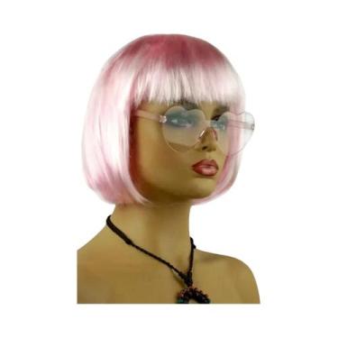 Imagem de Peruca Curta Colorida Neon Bobo De Fibra Sintética Para Festa, Hallowe