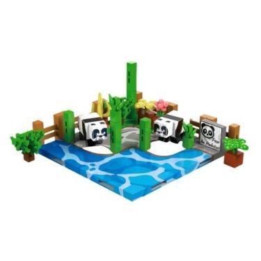 Imagem de Infinityblox Infini Zoo Panda  88 Blocos Magnéticos para Montar Animai