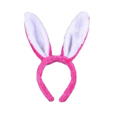 Imagem de Tiara De Pelúcia Unissex Com Orelhas De Coelho Para Festas, Apresentaç