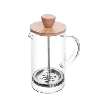 Imagem de Cafeteira Prensa Francesa 600ml Boro Tampa De Bambu Wolff