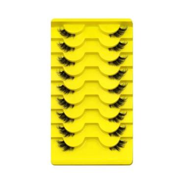 Imagem de Cílios Postiços Naturais Meio Olho De Gato Com Banda Transparente, Cíl