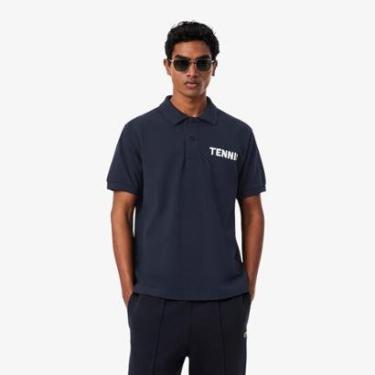 Imagem de Camisa Polo Lacoste Petit Piqué De Modelagem Clássica Com Estampa Masculina-Masculino