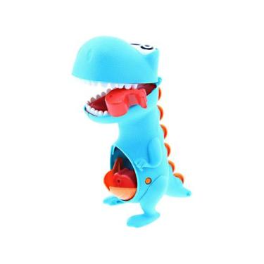 Imagem de Dino Papa Tudo Brinquedo Educativo Para Bebês Elka, Verde Água, Dino P