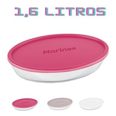 Imagem de Travessa 1,6L C/Tampa Oval Vidro Nadir Forno ou Freezer - Nadir Figuei