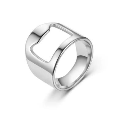 Imagem de Anel Abridor De Garrafa - Aço Inox - Topmixshop, 8, Prateado