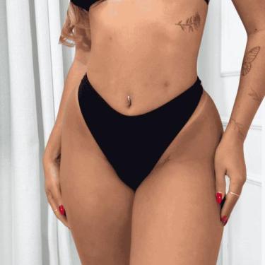 Imagem de Calcinha Fio Dental Avulsa Marquinha Praia Piscina Confortável P Ao GG