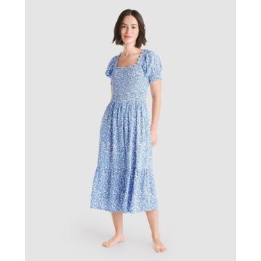 Imagem de Vestido Floral Colmeia - Lohe, Azul, M