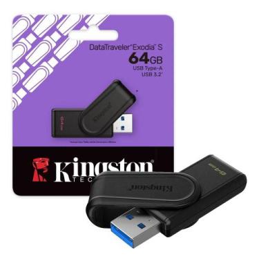 Imagem de Pen Dive Kingston Datatraveler Exódia S 64Gb USB 3.2 DTXS64GB 7193