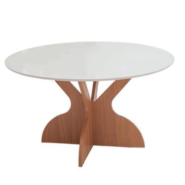 Imagem de Mesa de Jantar Redonda 1,35m 6 Lugares Dalla Costa 100% MDF - Casa Lar