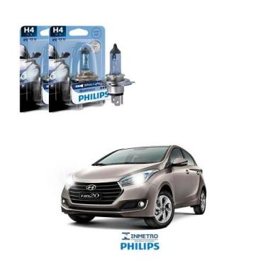 Imagem de Lâmpadas Farol Hyundai HB20 Philips H4 BlueVision