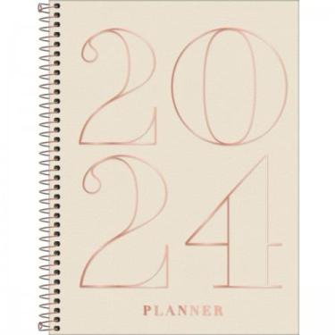 Imagem de Planner executivo espiral 20 x 27,5 cm vanilla 2024 - Tilibra, Modelo 