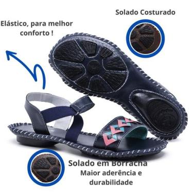 Imagem de Sandalia Ipê Mulato Ortopédica Couro Rasteirinha Linha Premium Feminin