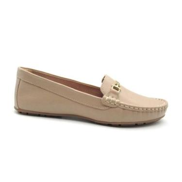 Imagem de Sapato Mocassim Feminino de Couro Muriel 1390-03 Nude, Nude, 36