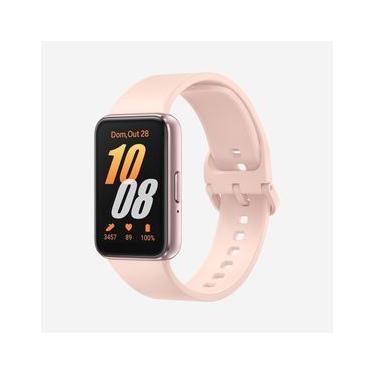 Imagem de Samsung Galaxy Fit3 Rose Display de 1.6" AMOLED colorido, Bluetooth, Design Premium em Alumínio, Mais De 100 Exercícios e Resistente à Água e Poeira