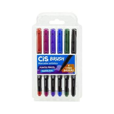 Imagem de Marcador Cis Brush Cores Básicas 06 Cores