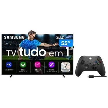 Imagem de Smart TV 55 4K QLED Samsung - QN55Q7FAAGXZD + Controle sem Fio Carbon 