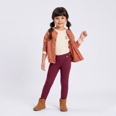 Imagem de Calça Legging Montaria Infantil Menina Upalôo, Vermelho escuro, 06