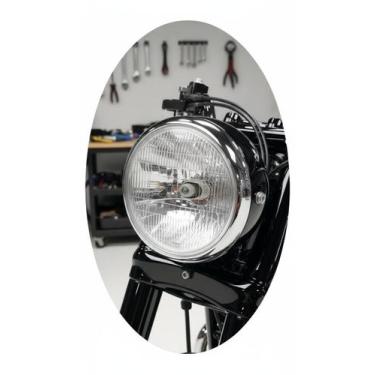 Imagem de Farol LED Moto Completo Cromado Universal - Congratulations Store