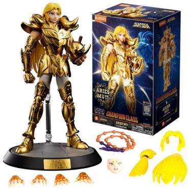 Imagem de Boneco Áries Mu Blokees Cavaleiros do Zodiaco Original Figura Articula