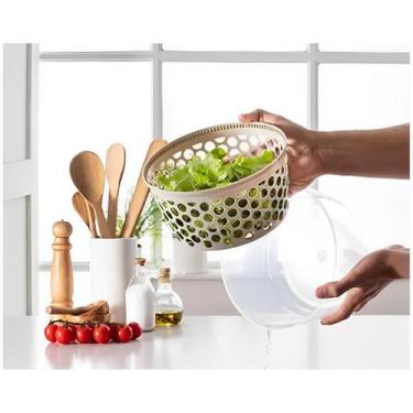 Imagem de Seca Salada Secador Verduras Legumes Giratória Fácil - Paramount, Bege