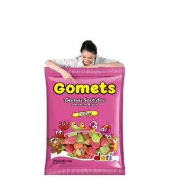 Imagem de Kit c/ 4 Bala De Goma Coracao Frutas Sortidas 150g - Dori Alimentos S.