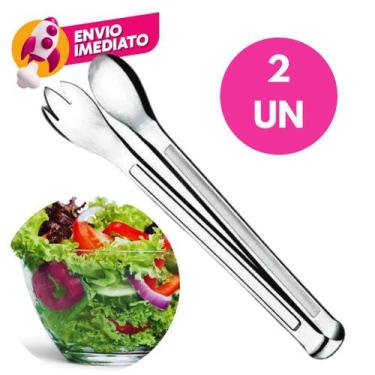 Imagem de Pegador De Salada Fruta Doce 29Cm Multiuso Cabo Longo Em Aço Inox Linh