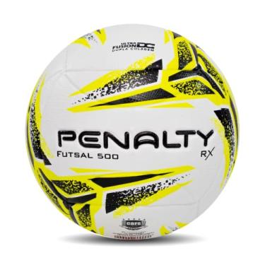 Imagem de Bola de Futsal Penalty RX 500 XXIII, Branco e Amarelo, Único