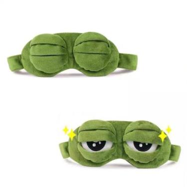 Imagem de Máscara de Dormir Sapo Engraçado  Confortável para Sono e Viagem - A1